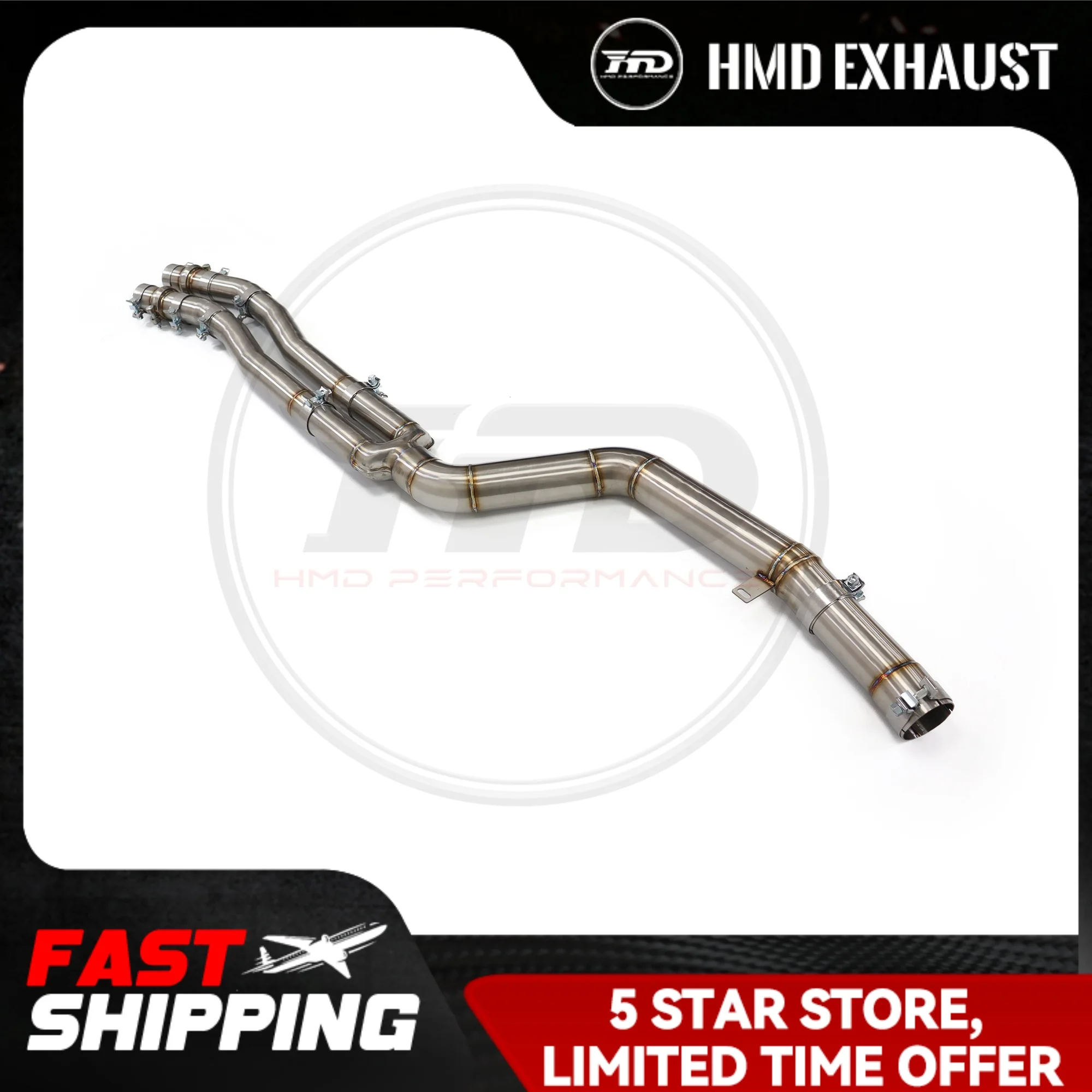 

HMD Stainless Steel Exhaust System High Flow Performance Middle Pipe For BMW X3 X4 M40I 3.0T Car Parts