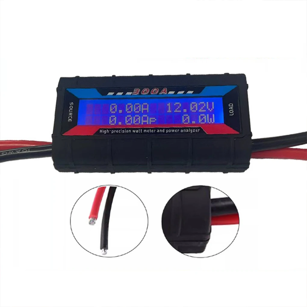 150A 200A 300A لوحة طاقة شمسية كهربائية رقمية شاشة LCD محلل الطاقة الخلفية RC واط متر قابلة لإعادة الاستخدام الفولتميتر #2