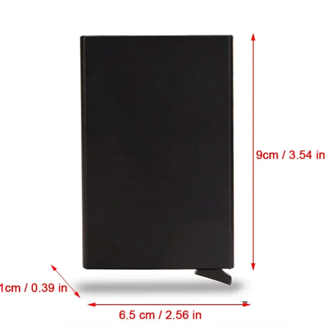 RFID 스마트 신용카드 홀더 지갑, 금속 슬림 팝업 미니멀리스트 남성 지갑