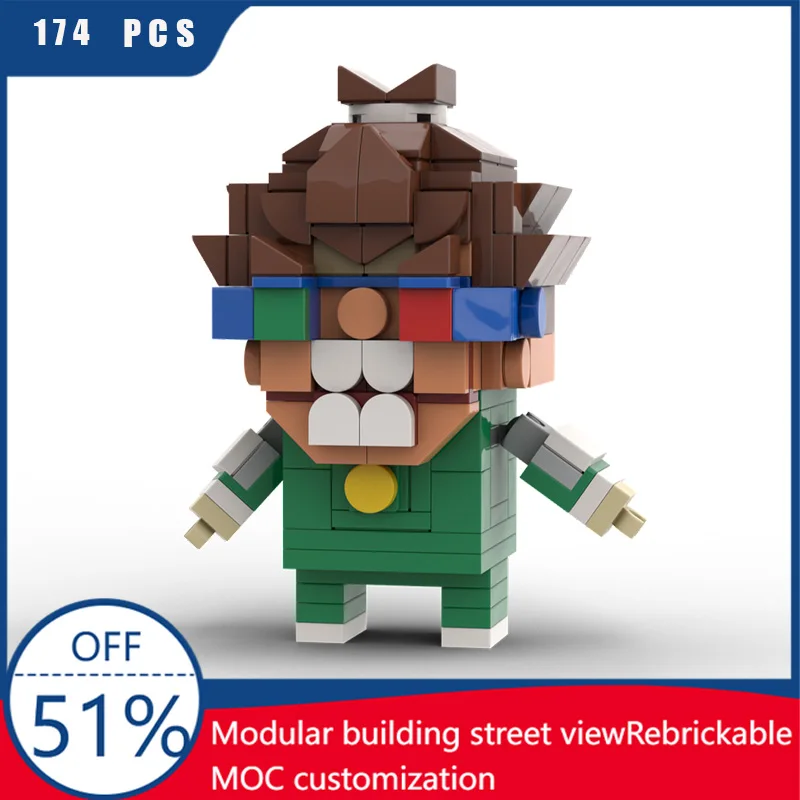 

174 PCS Famous Exquisite Green Small Character Brickheadz Building Blocks Model For Kids Educational Assembly Toy Festival Gifts