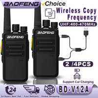 Baofeng V12A Walkie Talkies Wireless Copy Frequency Long Range for Camping Hiking TYPE-C Rechargeable Two Way Radio for Adults