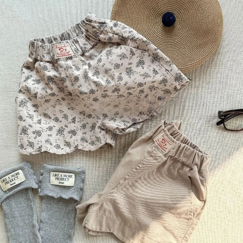 

Children Shorts Summer New Baby Girl's Washed Cotton Shorts 1-7Year Kid's Casual Pants