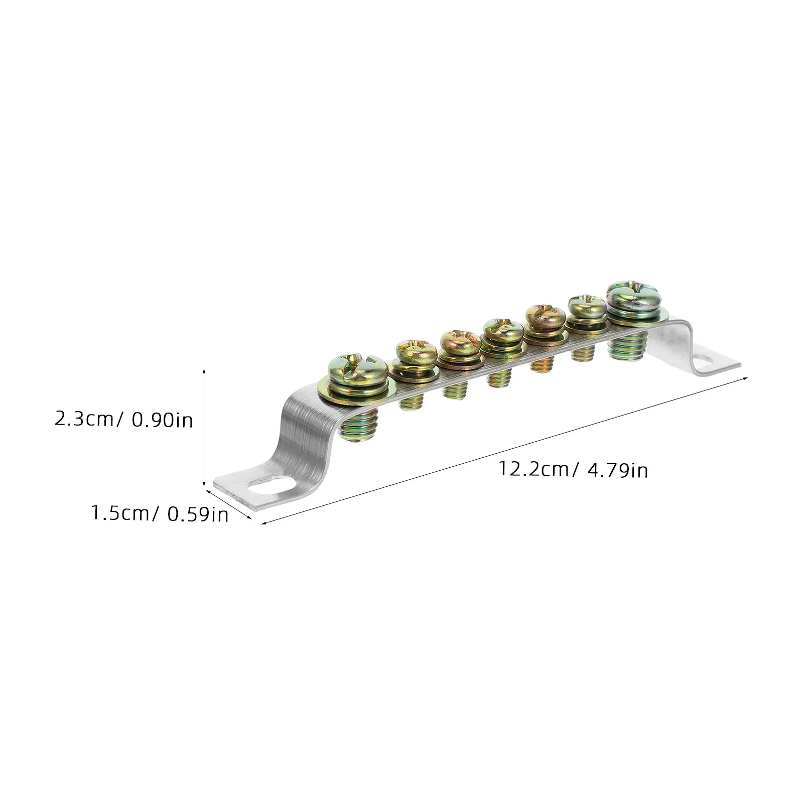Brass Grounding Strip 5Pcs 7 Position Neutral Ground Bar Electrical Wiring Terminal Block High Conductivity