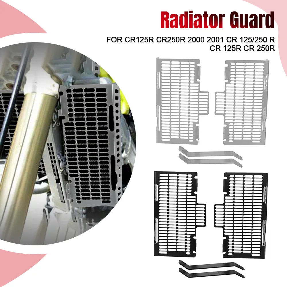 

Motorcycle Radiator Protective Cover Grill Guard Grille Protector For Honda CR125R CR250R 2000 2001 CR 125/250 R CR 125R CR 250R