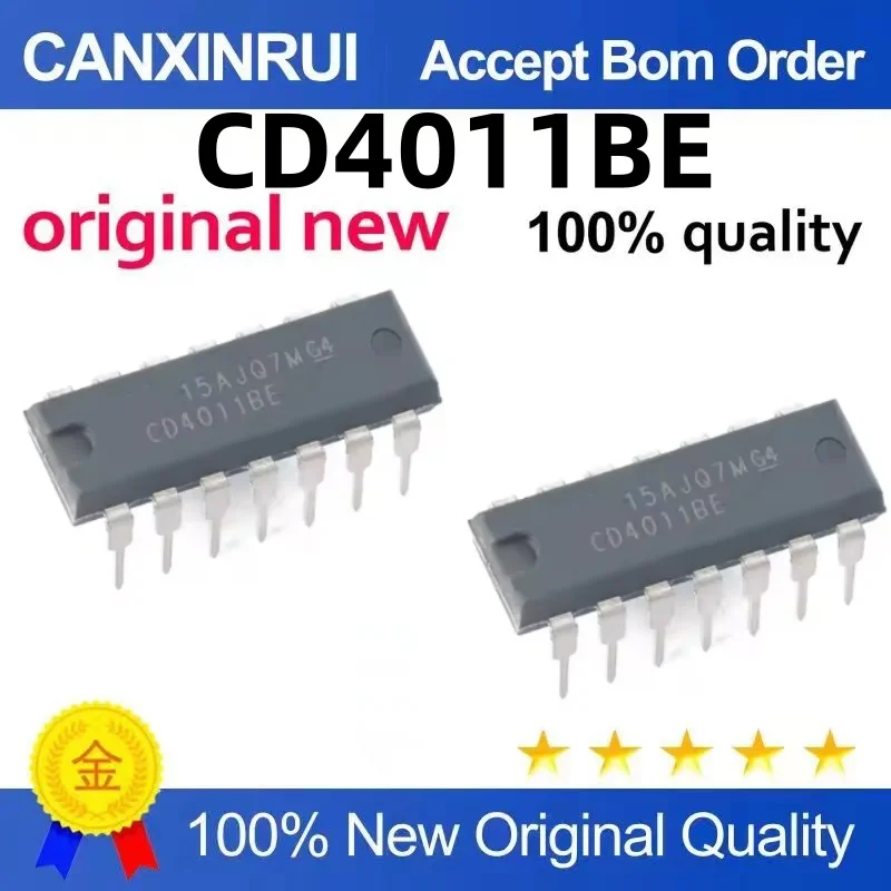 

（100 pieces）In-line CD4011BE HCF4011BE DIP-14 NAND IC Quad 2 Input NAND Chip