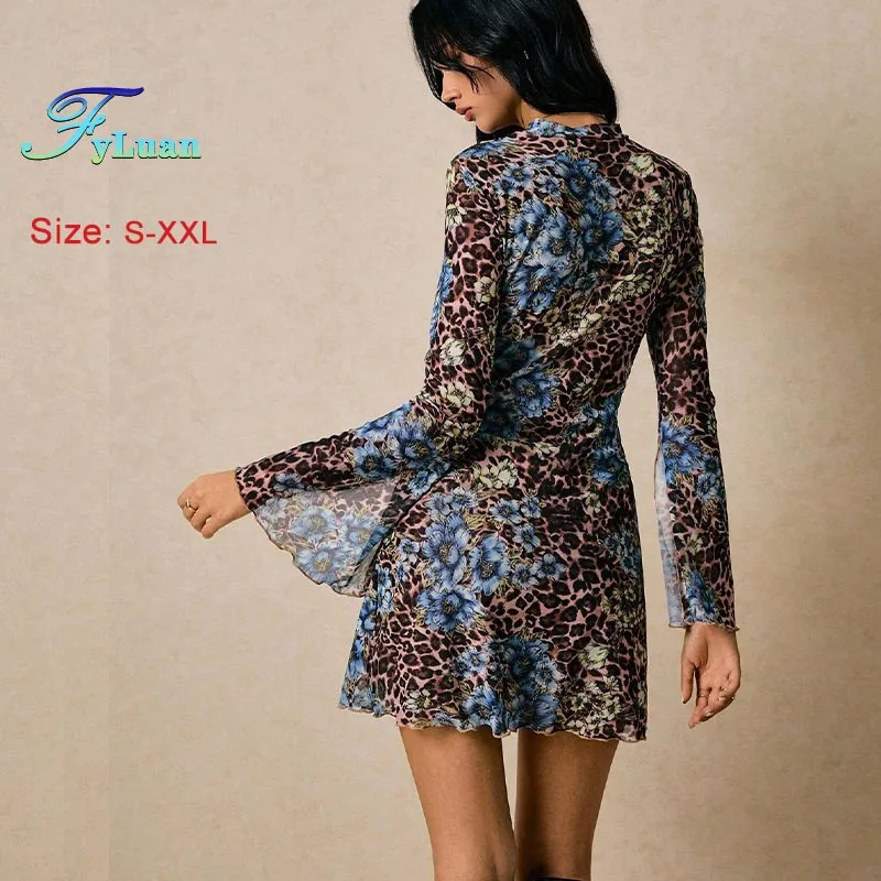 فستان نسائي جديد لعام 2025 برقبة دائرية وأكمام مضيئة فستان متوسط التخسيس نمط عصري للسيدات فستان على شكل حرف a ملابس للحفلات #6