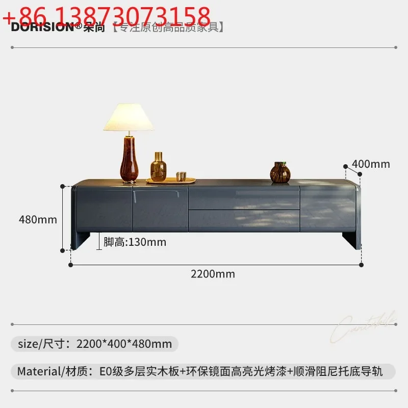 Modern light luxury living room home simple storage new tall TV cabinet