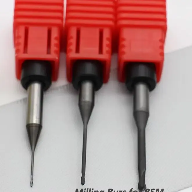 BSM Dental Milling Burs Cutter for Cad Cam Zirconia Wax PMMA Carbide with CVD Coating - Precision Dental Lab Tools