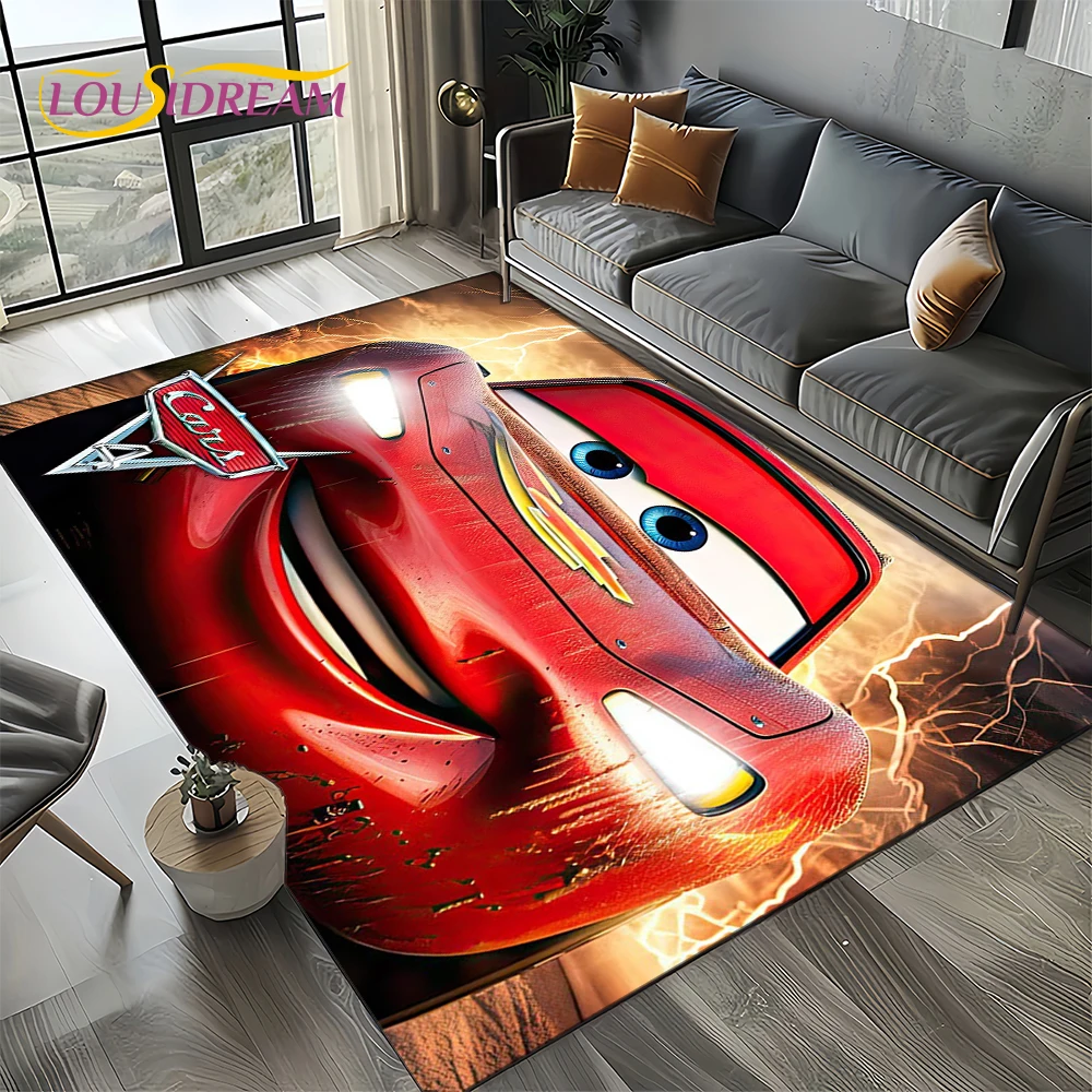 Cars Disney Lightning McQueen Cartoon Carpet Rug for Bedroom Living Room Home Sofa Decoration,child Large Decor Floor Mat Gift