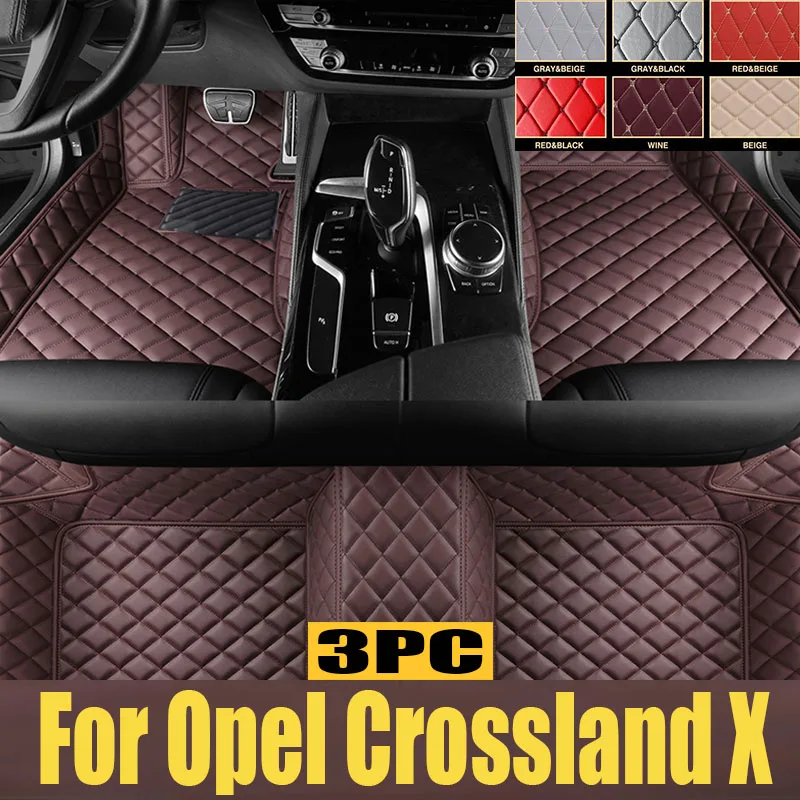 

Car Floor Mats For Opel Crossland X 2017-2020 DropShipping Center Interior trunk mat 100% Fit Leather Carpets Rugs Foot Pads