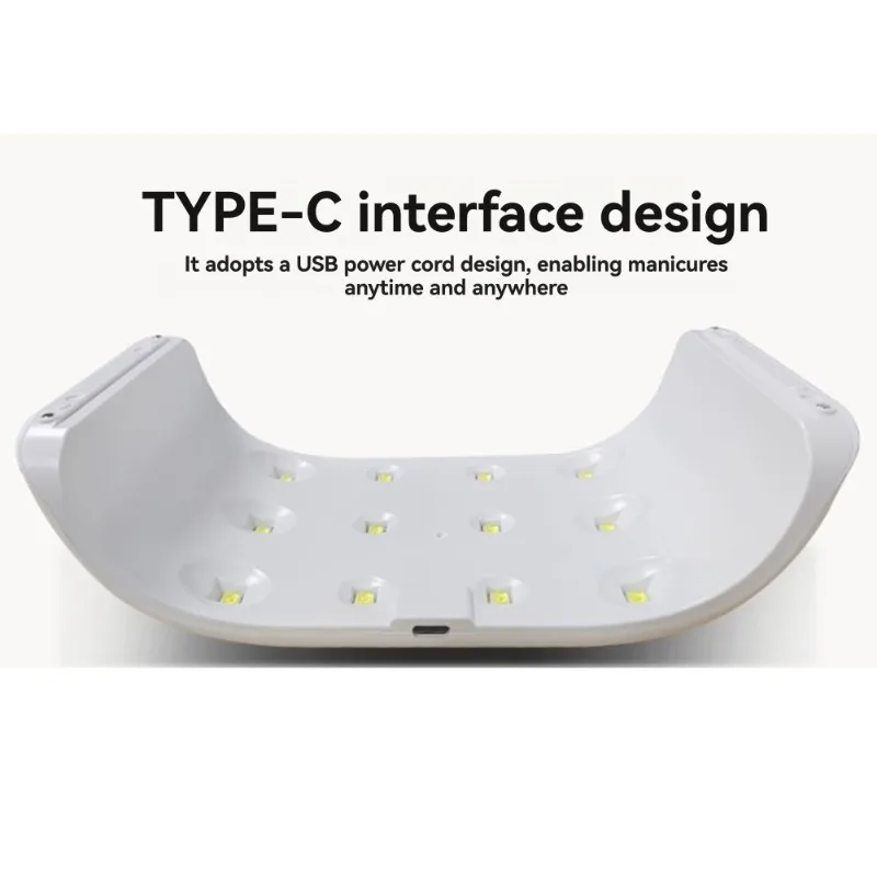 Dual Light Source Nail Lamp 24 Beads UV Curing Lamp For Gel Nails-Mobile Screen Compatible, Non-Blackening, 120 Seconds Cure-Hot