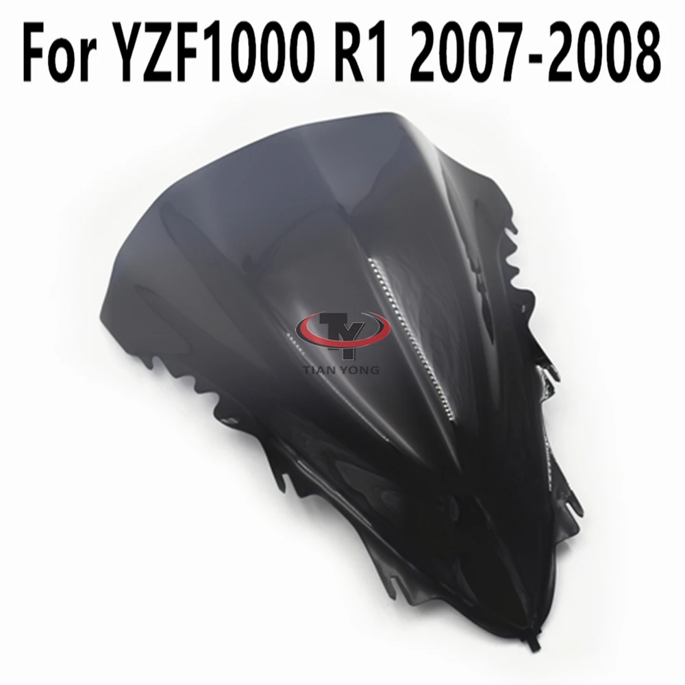 For Yamaha YZF1000 R1 2007-2008 High Quality Windshield Gradient Wind Deflectore Smoke Black Windscreen Spoiler Motorcycle