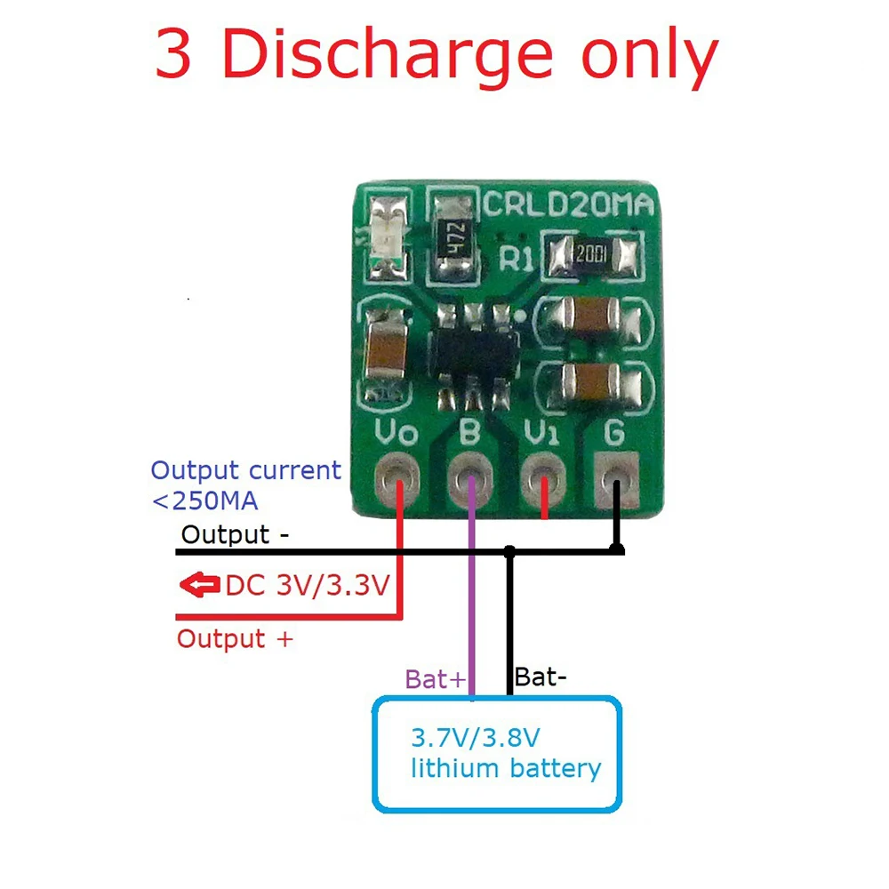 2 In1 3.7V 3.8V Mini Li-Ion Li-Polymer Battery Charger Module 4.2V To 3.3V 3V Buck DC-DC Buck Step Down Converter Module