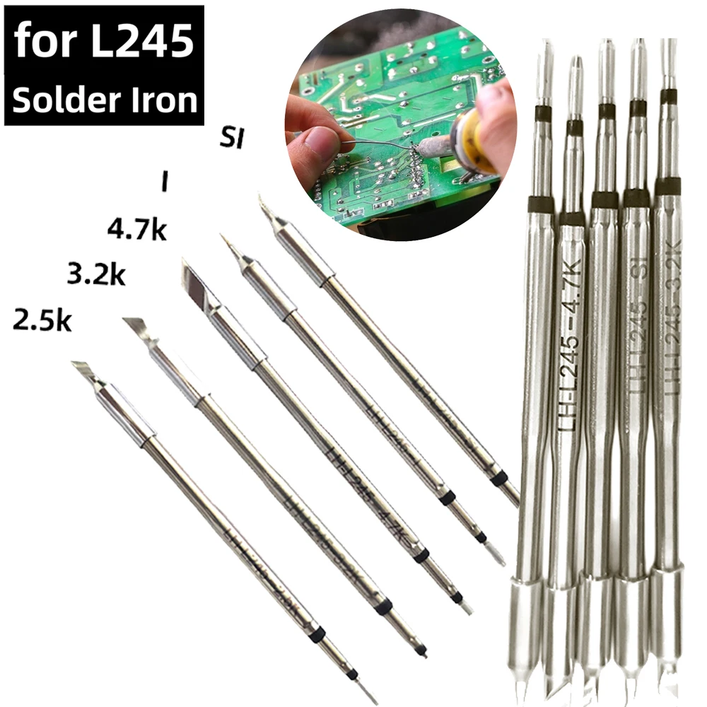 2.5k/3.2k/4.7k/I/SI Electric Solder Iron Tips for L245 Solder Iron Electric Soldering Iron Tips Compatible With JBC C2 45