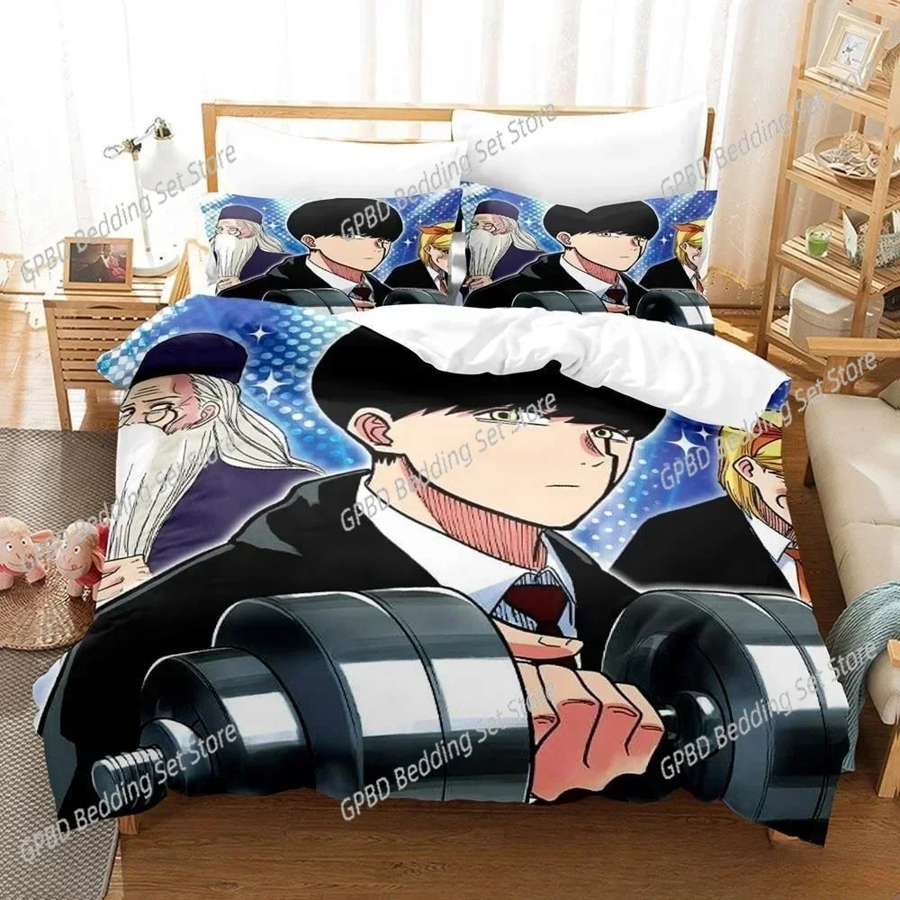 Anime Mashle Magic and Muscles 3D NEW Duvet Cover Pillowcase Bedding Set Adult Boy Girl Bedroom Decoration Single Double Large
