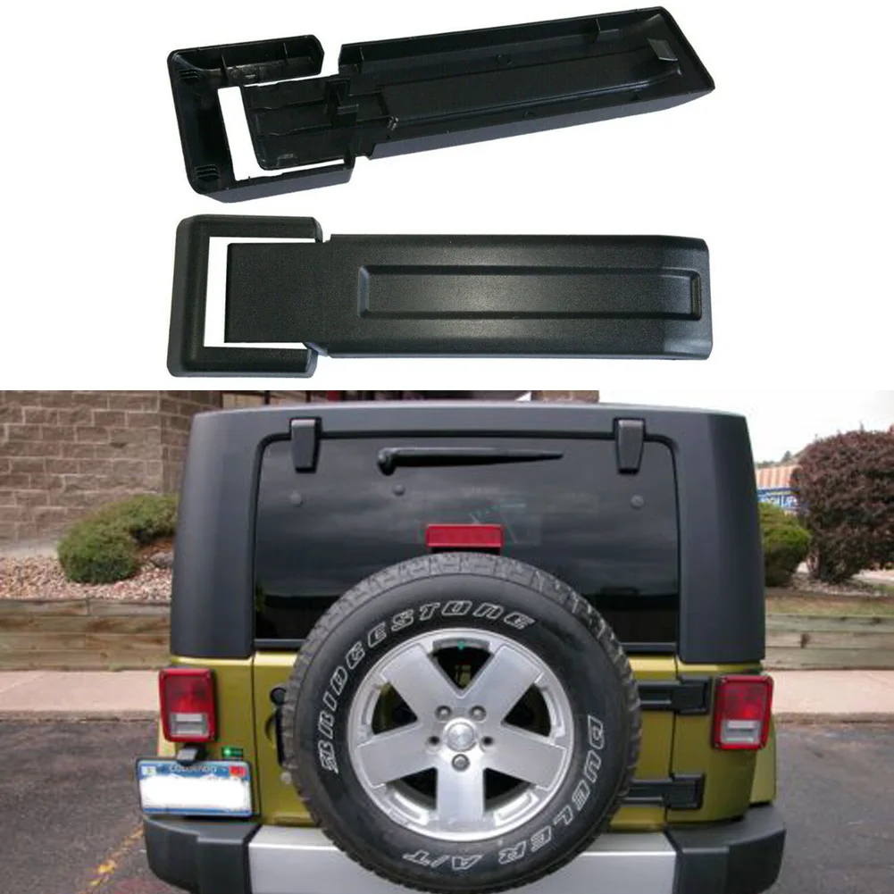 

Black Lower + Upper Tail Gate Hinge Cover For Jeep Wrangler JK JKU Sport Rubicon Sahara X (NOT FOR 2018 JL) 2007-2018 Parts