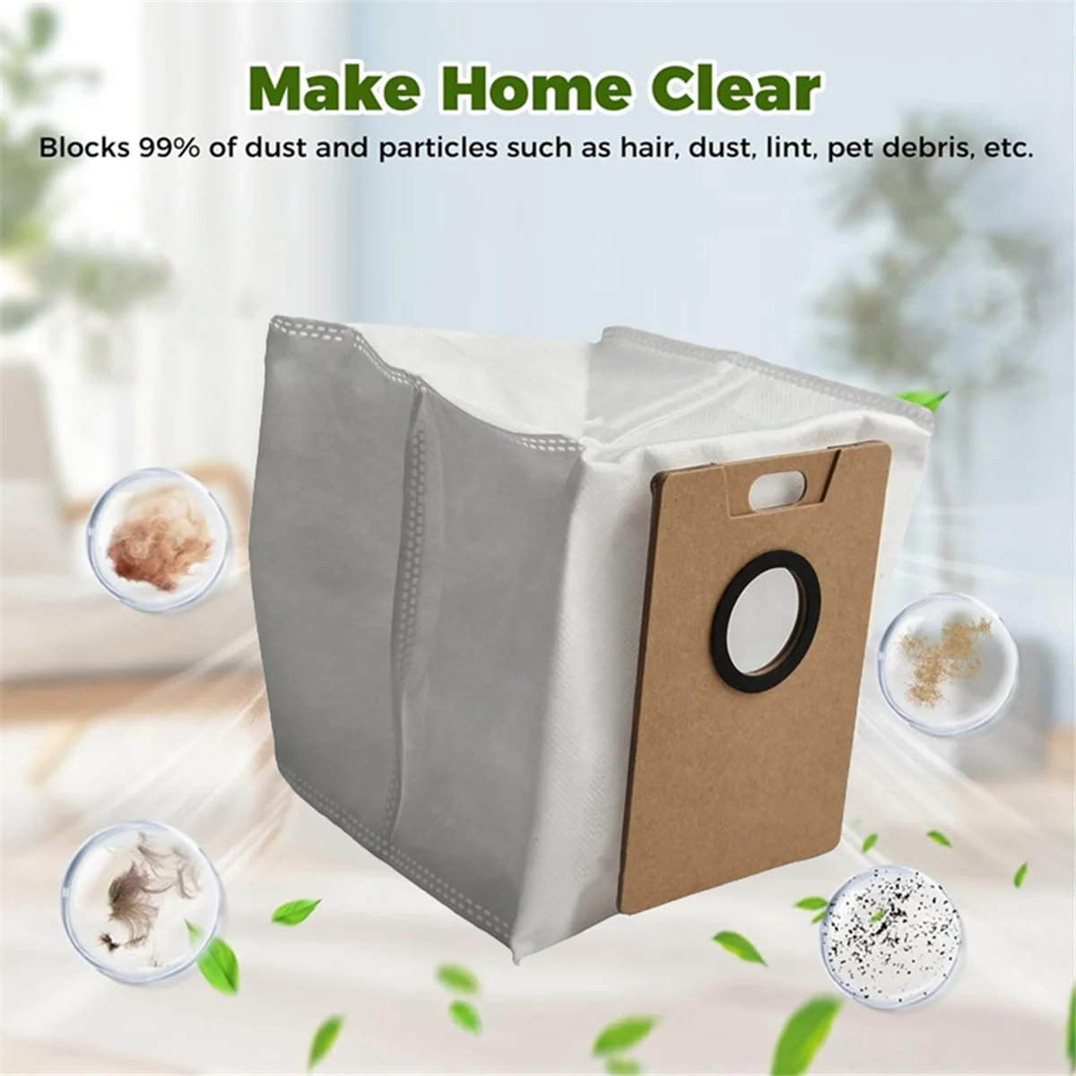 B58ADust Bag для пылесоса TP-Link Tapo RV30 Max Plus/RV20 Max Plus/Lydsto R1 Edge/MiWhole M9 Lite/Roidmi Eve Rook, 12 шт.