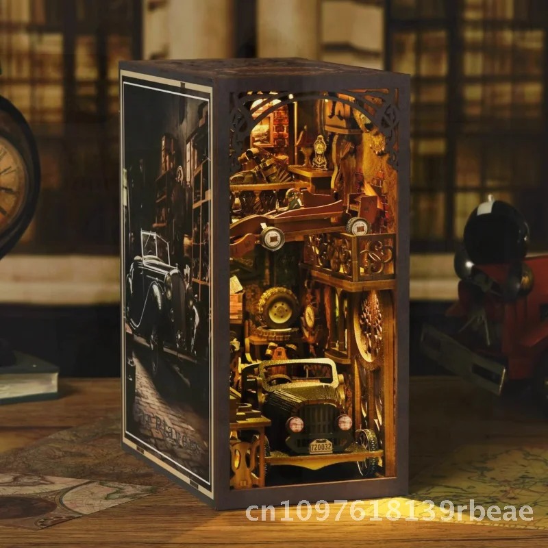 لتقوم بها بنفسك المقصورة كتاب حامل سيارة صغيرة أطقم منمذجة اليدوية تجميعها اللبنات لعبة هدية للأعمار 14 + منزل نموذج خشبي #4