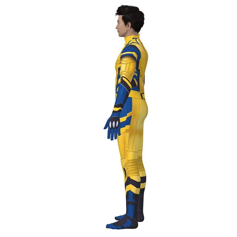 Men Boys Wolverine Cosplay Costume Jumpsuit Superhero Party Christmas Wolverine Bodysuit Zentai for Audlt boys Asian Size