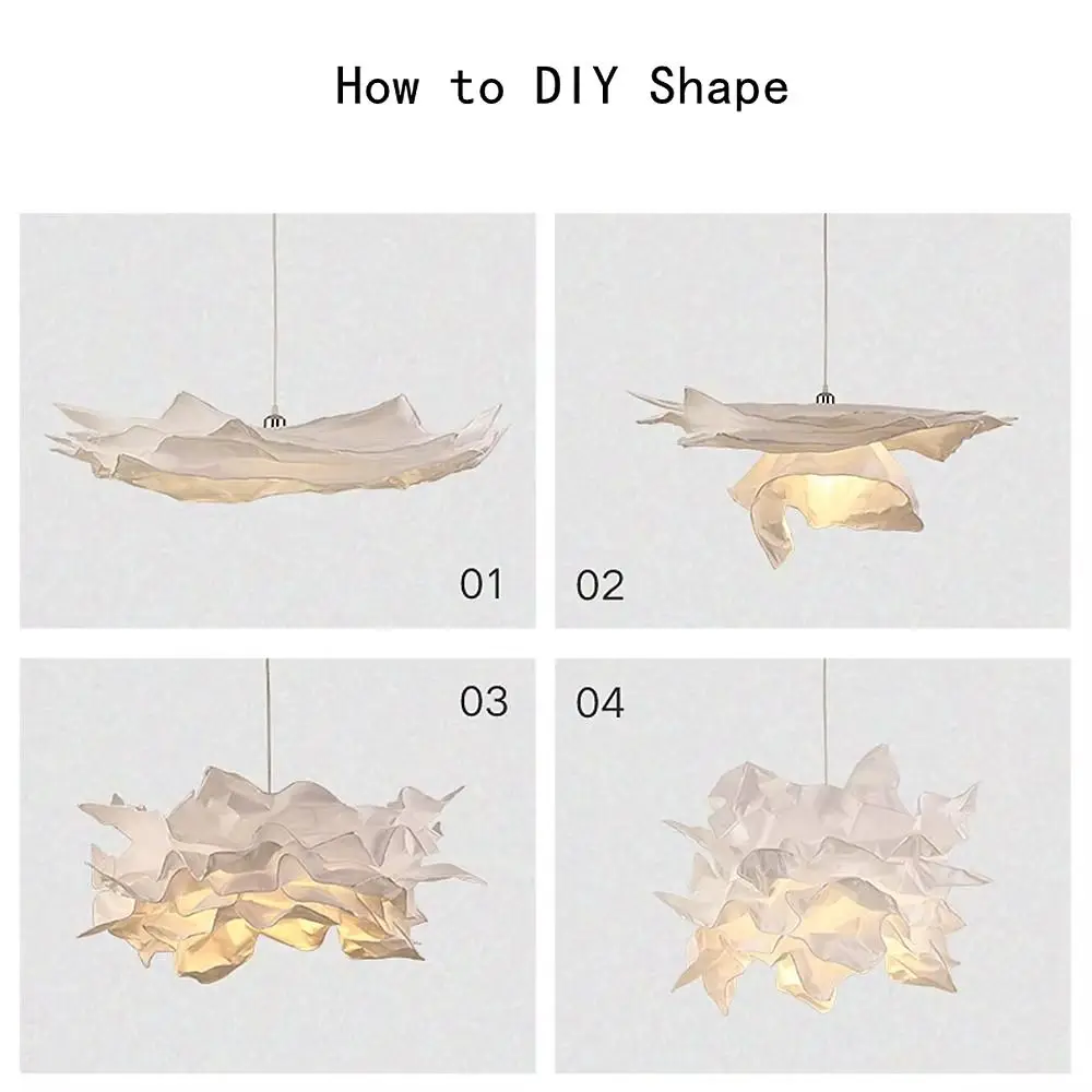 Ins Art DIY Cloud Lampshade Paper-based Natural Light Paper Lampshade Artistic Creative Design Simple Lampshade Art Gallery