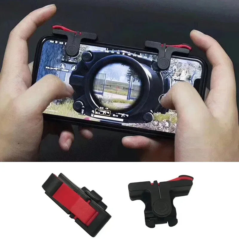 1Sets Pair D9 Plastic Mobile Phone Holder Gaming Triggers Game Controllers Gamepad For PUBG Controller 6 Fingers Gamepad Keypads