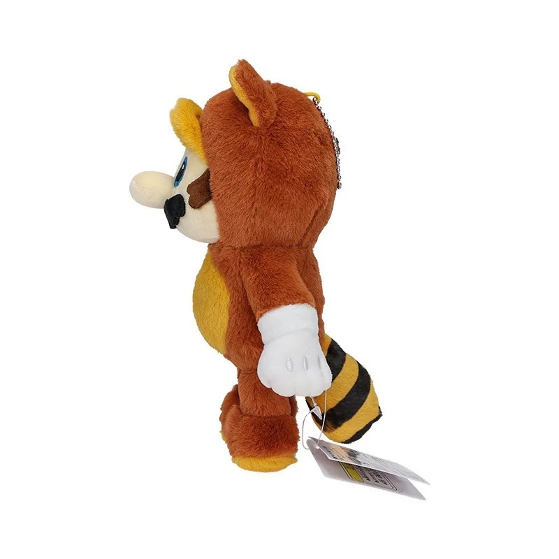 Super Mario 3D World Plush Keychain Set - Cat Mario & Tanooki Mario Cute Nintendo Game Stuffed Doll Gift for Fans Backpack Penda view 5