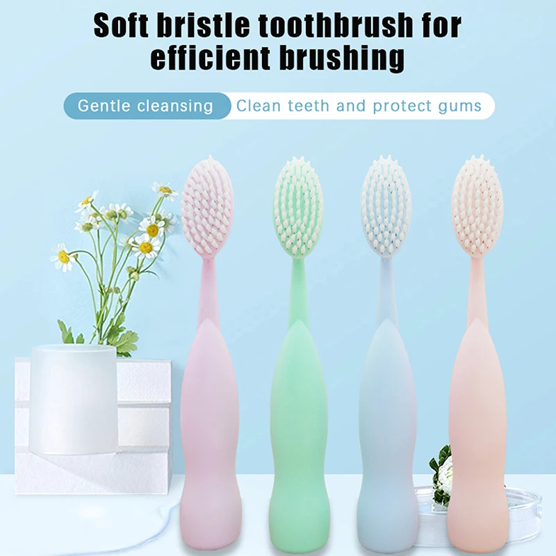 Big Head Toothbrush Oral Care Deep Cleaning Oral Cleaning Soft Bristle Couple Manual Toothbrush Cute Teeth Brush Color Random