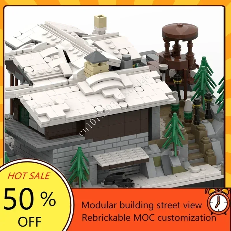 1843PCS Rainbow Six Siege Chalet Mansion Modular MOC Custom Street View Architecture Model DIY Building Toy Gift