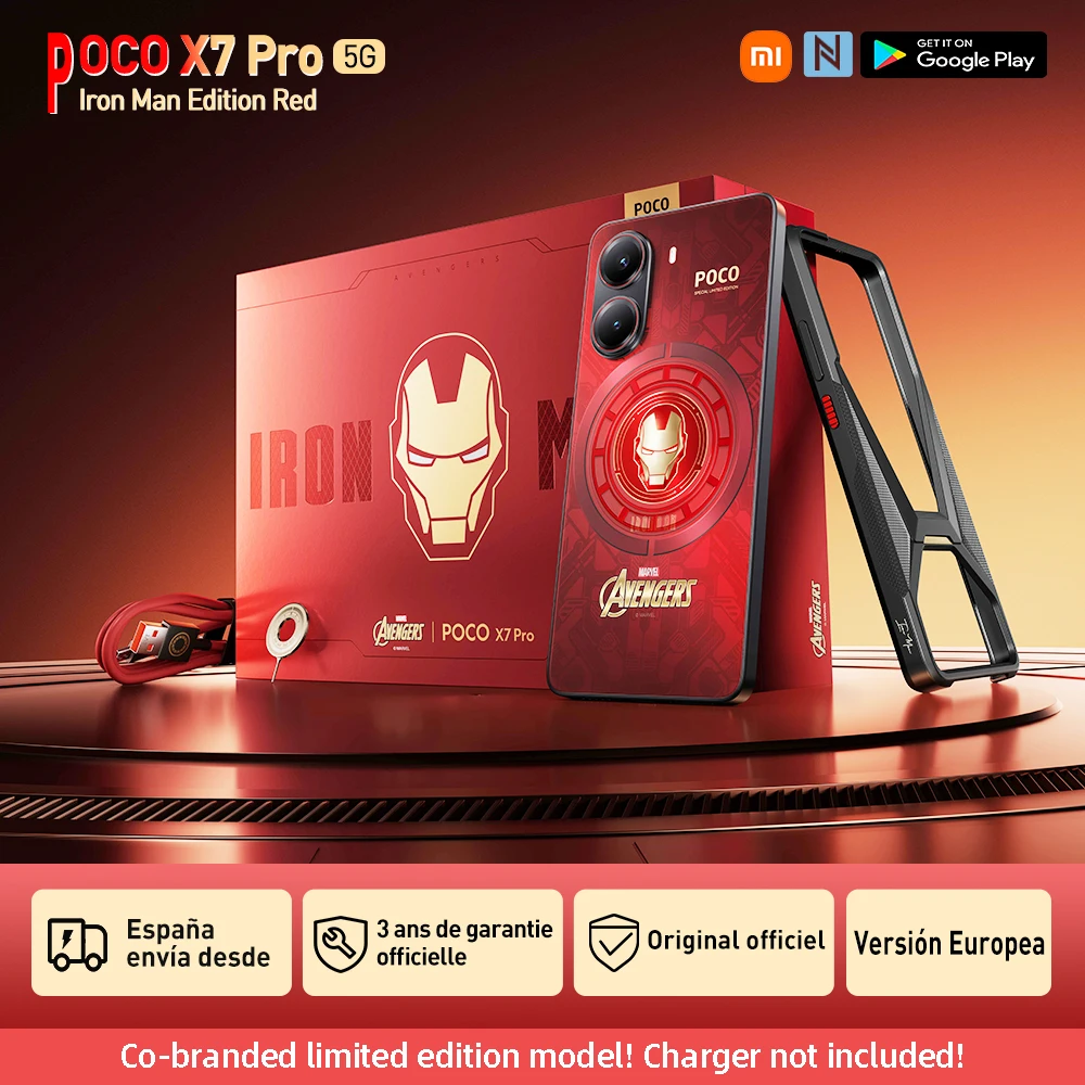 POCO X7 Pro 5G Iron Man Edition Red European Version 12+512GB Dimensity 8400 Ultra 6.67