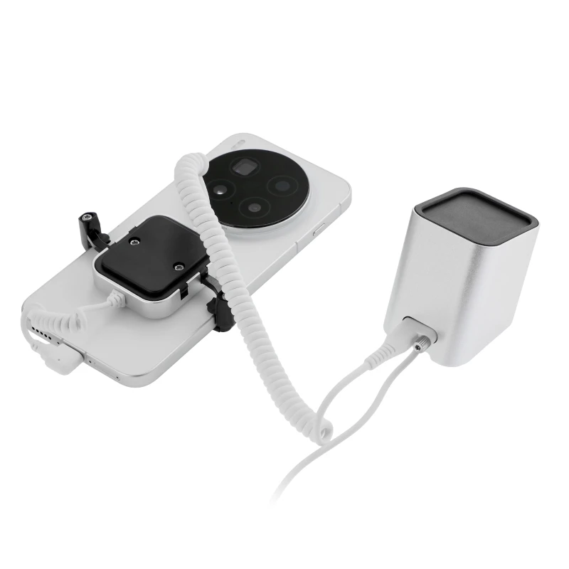

Anti-theft Display Stand with 2 arm Clamps Type-C Charging Anti-Theft Security Alarm Power-off Alarm Base for All Phones