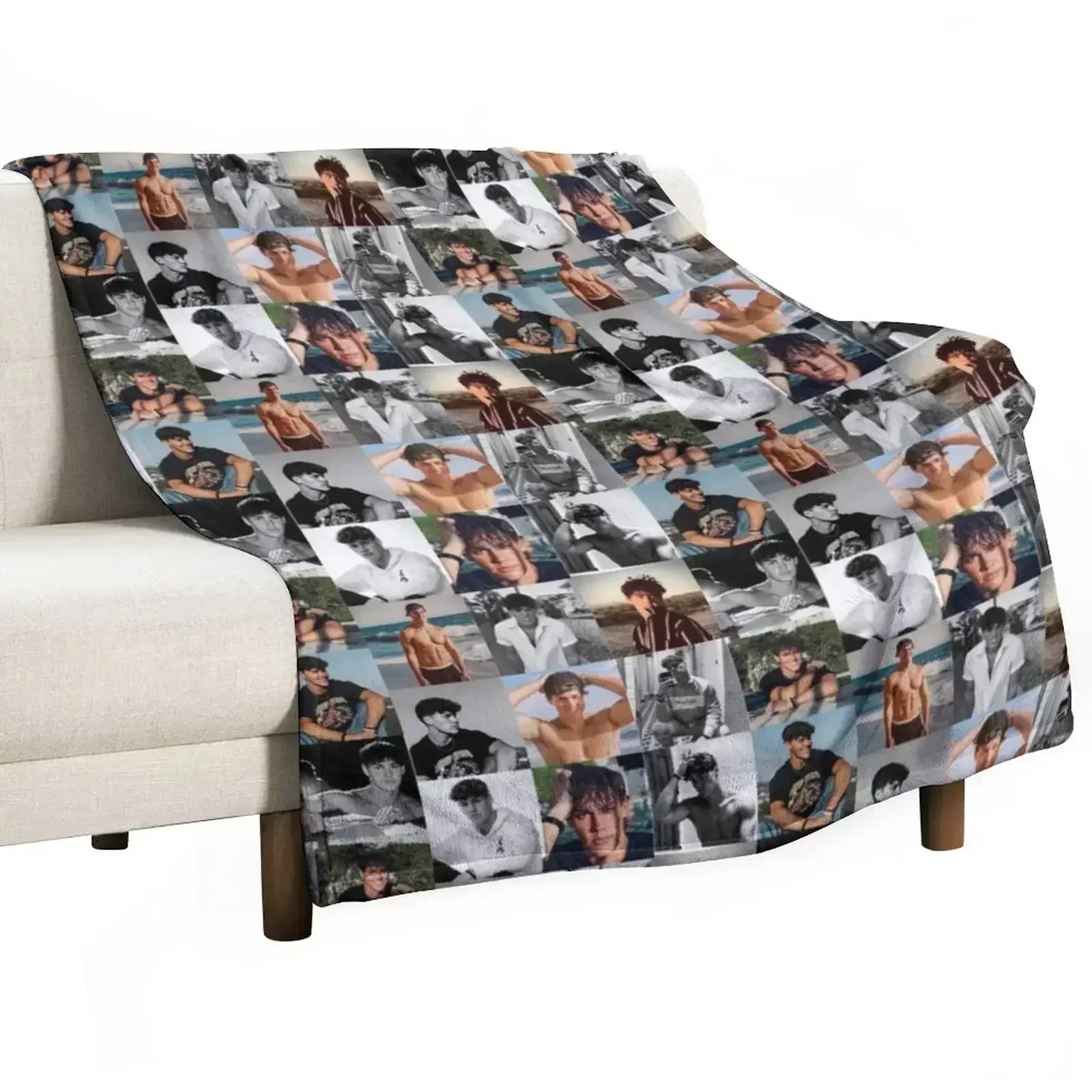 Noah beck collage Throw Blanket Luxury St for winter Furrys anime Blankets