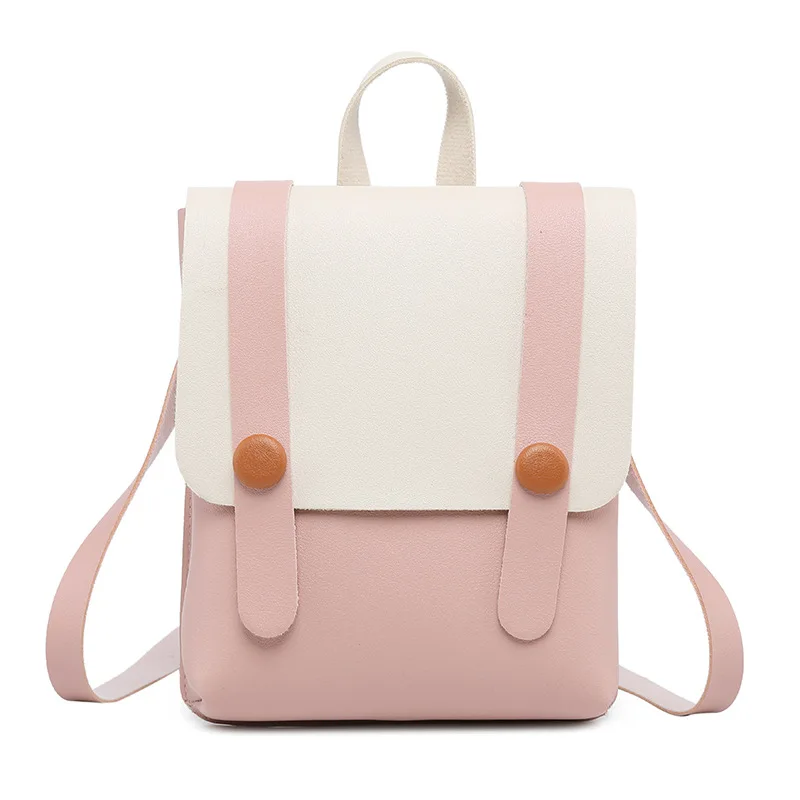 Women\'s bag 2024 new contrasting color small fresh mini waterproof small backpack fashionable niche design Japanese backpack