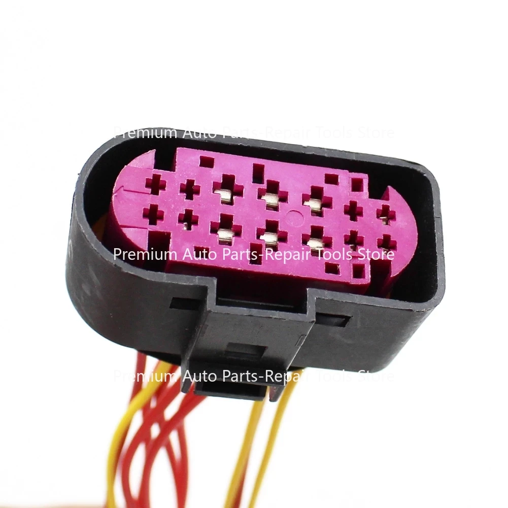 

For VW AUDI Xenon Headlight 10 To 14 Pin Wiring Harness Connector Plug Adapter 1J0973737 1J0973835