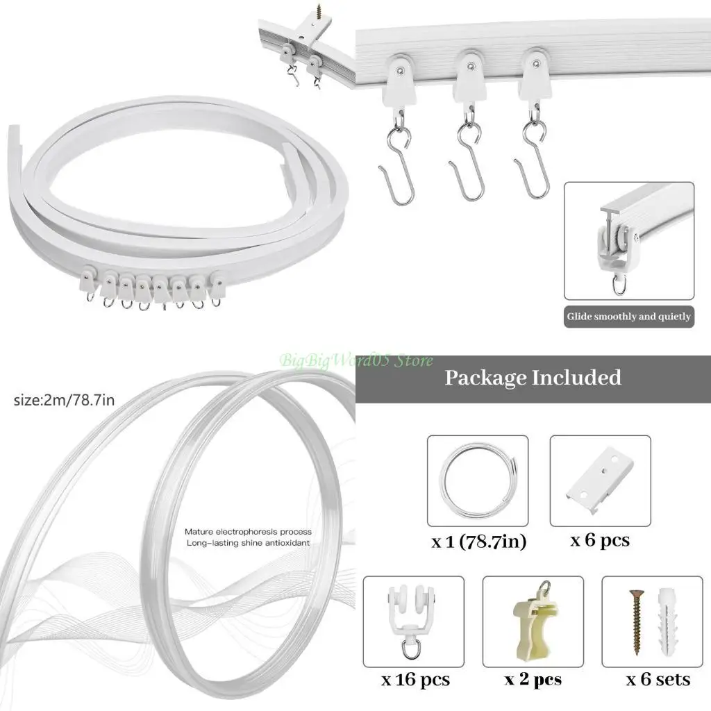 

24TE Настенный потолочный карниз, гибкий изогнутый потолочный карниз для перегородки