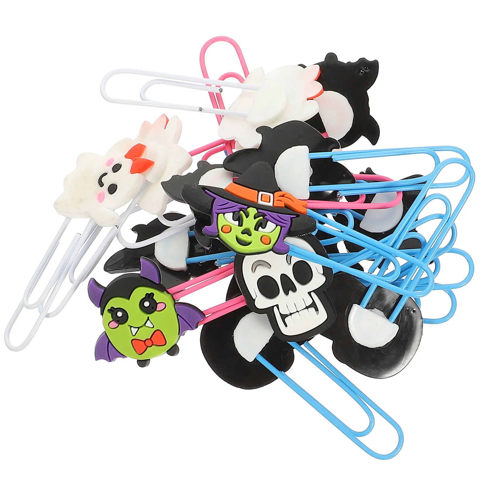 20Pcs Halloween Bookmark Gift Collection Featuring Spooky Elements Reusable Book Marking Clips for Party Favors Holiday Decor