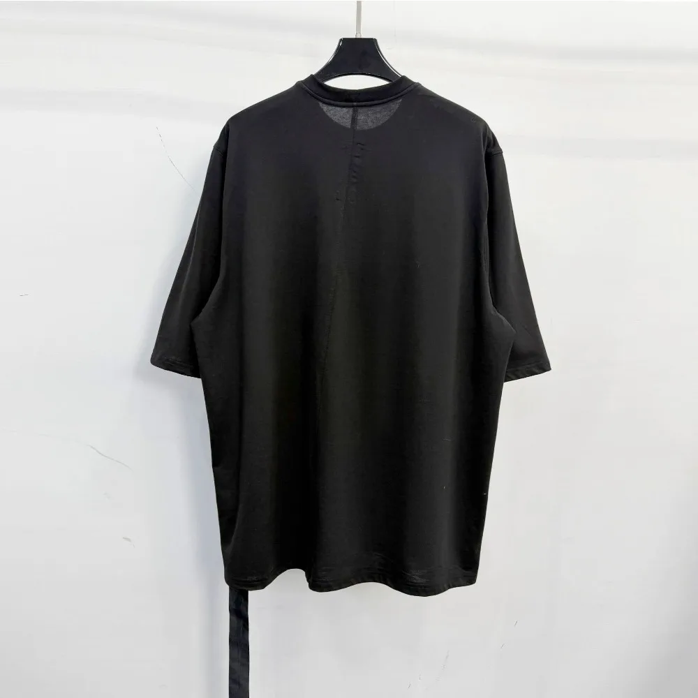 High Street Tees Tshirts Dark RO Men's Pyramid Print Geometric Reverse Cut Heavy-duty Pure Cotton Loose Casual T-shirt