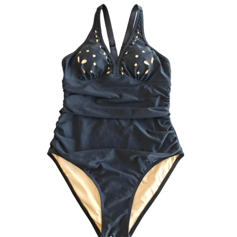 

Womens One Piece Swimsuit Tummy Control Swimwear V-Neck Crisscross Back Full Coverage Bathing Suits 2026