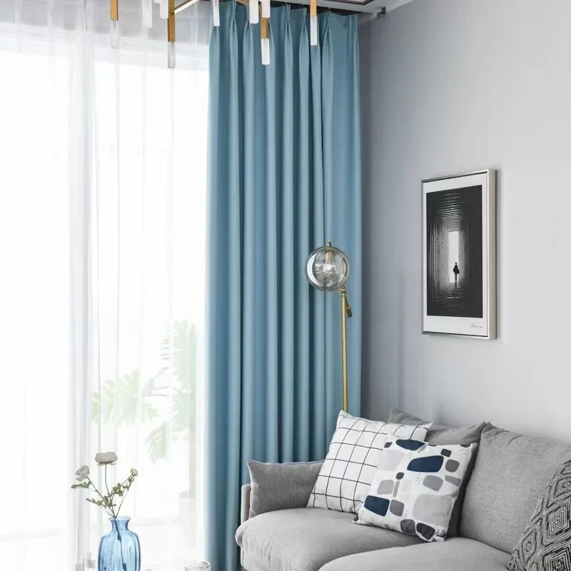 

Curtain No. 1 blackout insulation sunscreen full sunshade bedroom simple modern light-blocking cloth to avoid balcony bay window