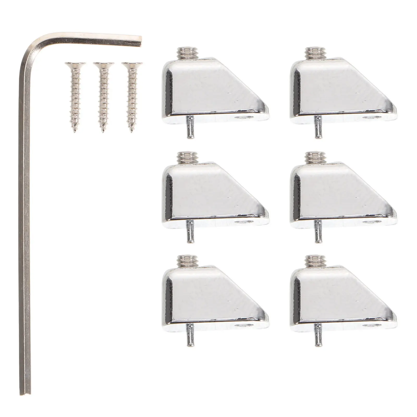 6Pcs Guitar String Locking Nuts Zinc Alloy Headless Stable Retuning Electric Guitar Bridge Parts Precision Fit Easy Install