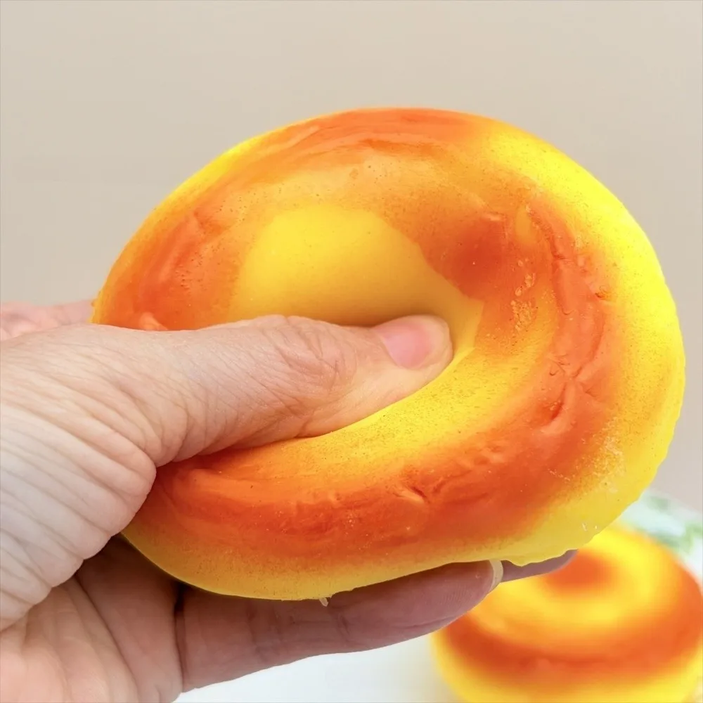 New Simulation Food Egg Tart Squeeze Slow Rising Dessert Sensory Fidget Round Decompression For