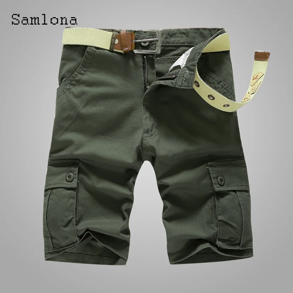 

2023 Stylish simplicity Mens Outdoor Cargo Shorts Men Casual Slim Bottom Army Green All-match Classic Simple Multi-Pocket Shorts