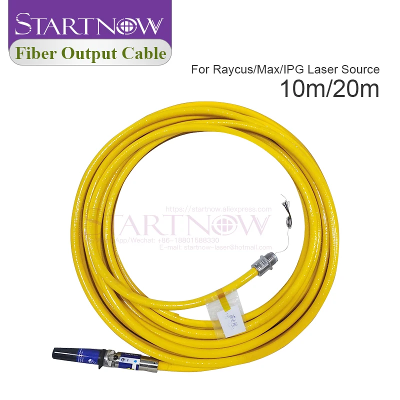 Startnow Fiber Laser Patch Cord 10M FSI600 D80 QBH Optical Signal Cable 20 Meters 50um For IPG Raycus MAX Laser Source