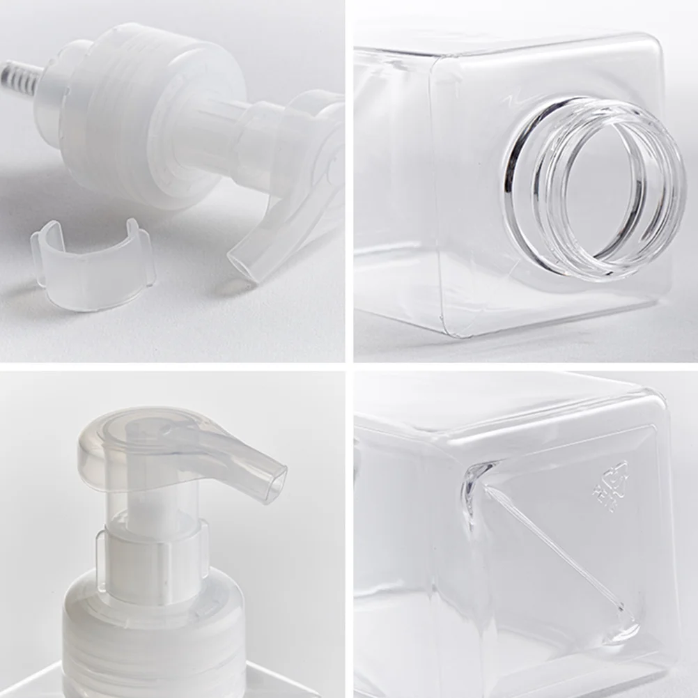 

3pcs Foam Bottle 650Ml Transparent Refillable Liquid Soap Dispenser Bottles Subpackaging Container Shampoo Bathroom