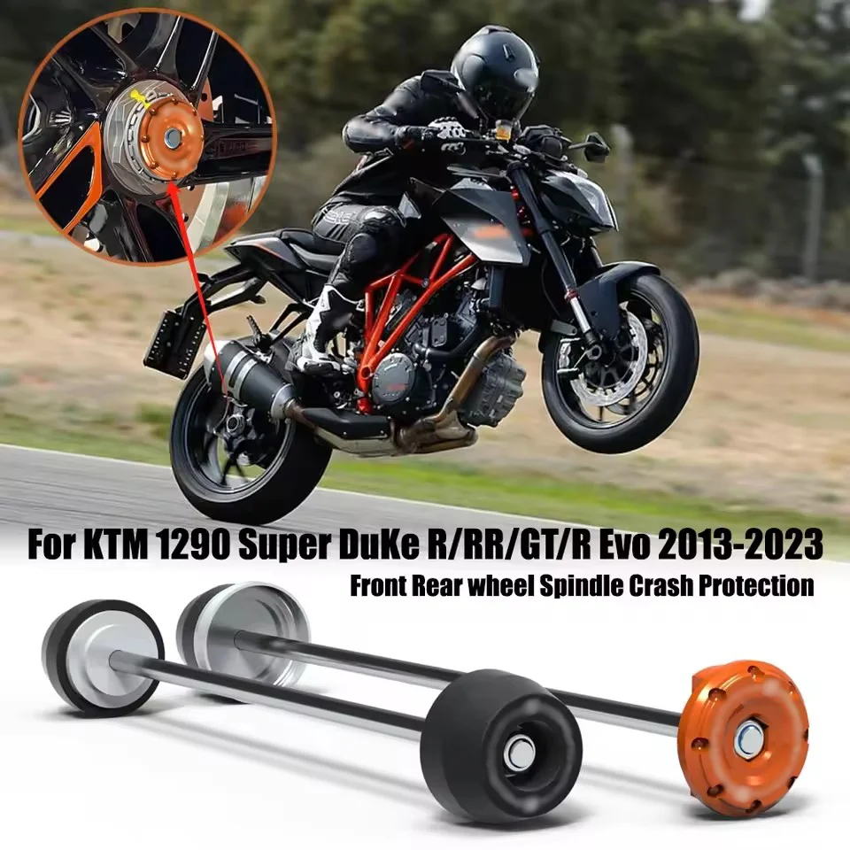 For 1290 Super DuKe R/RR/GT/R Evo 2013-2023 Motorcycle Front Rear wheel Spindle Crash Protection