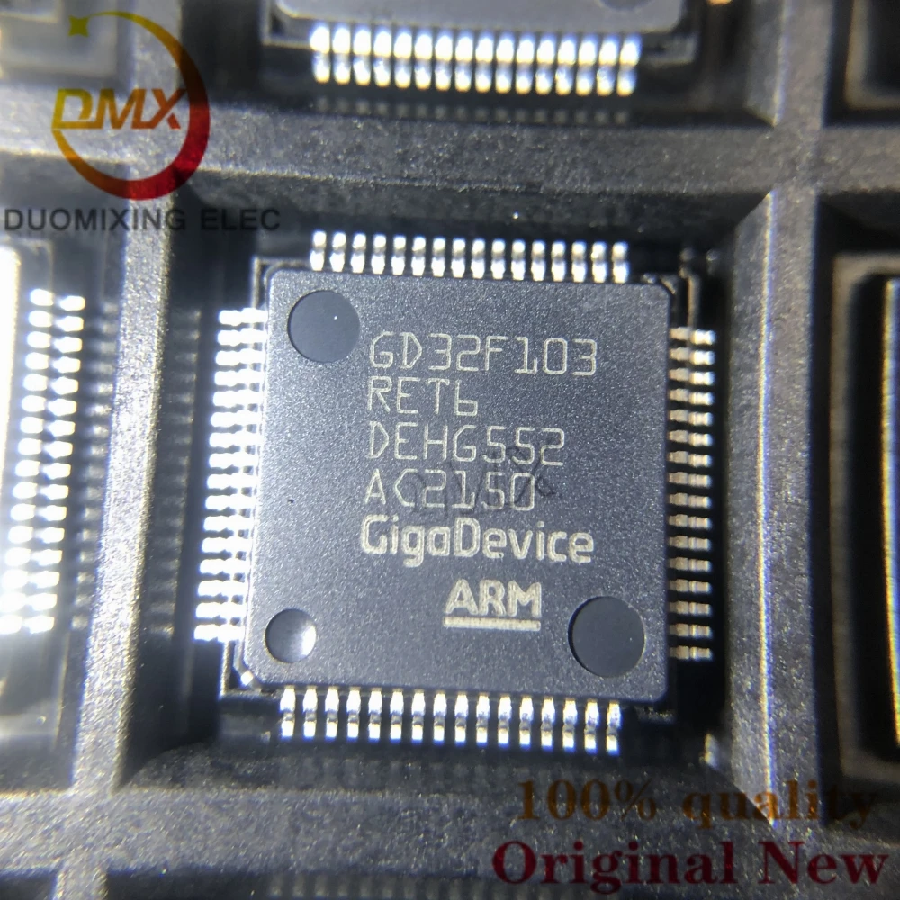 5-100PCS 100%New Original GD32F103RET6 GD32F103 RET6 LQFP-64 ARM Cortex-M3 32-bit microcontroller-MCU chip