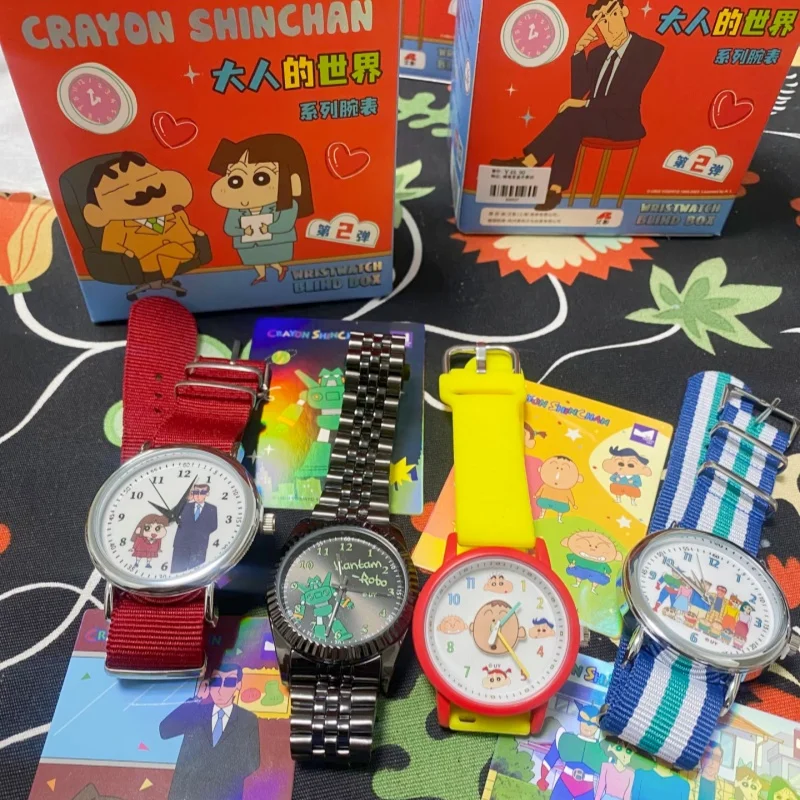 

New Maihe Crayon Shinchan Kantam Robo Wrist Watch Blind Box Series 2 Anime Figure Watch For Adult Student Kids Collectible Gift