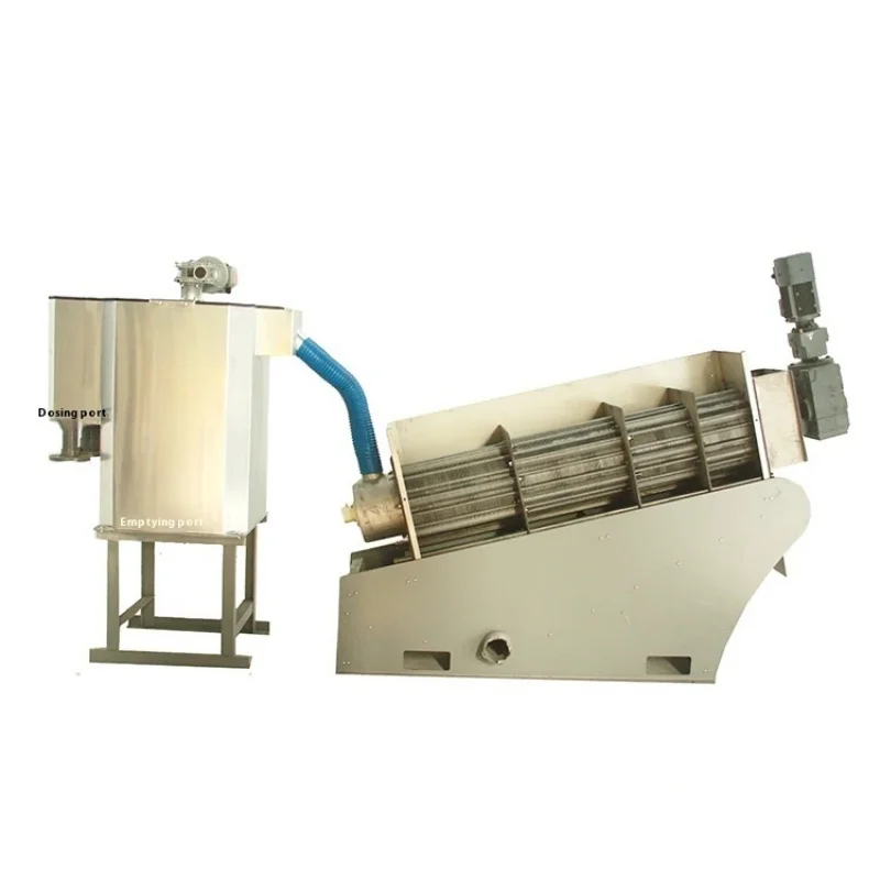 Wide Application Sludge Screw Dewatering Automatic Filter Press Machine  Advanced Wastewater Treatment Screw Press Fabric Plate