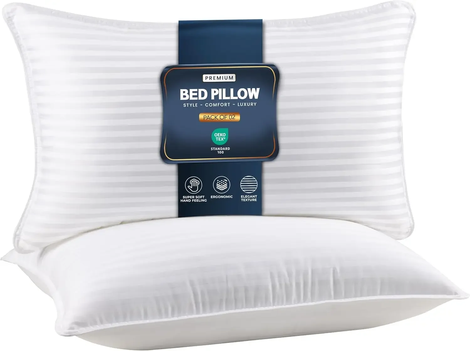 Cooling Down Alternative King Size Bed Pillows Set