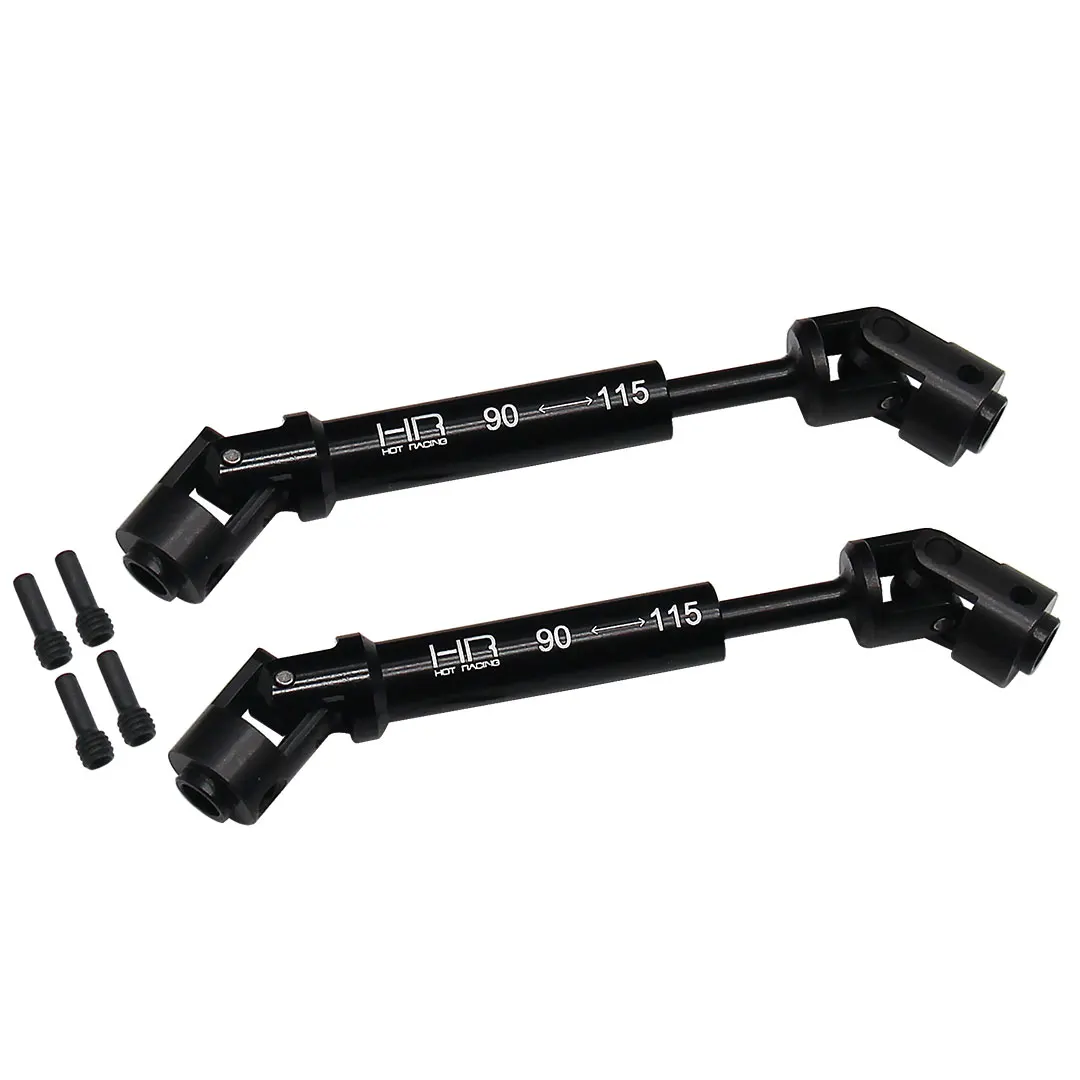 Hot Racing SCXP37CV HD Carbon Steel Telescoping CV Drive Shafts 90-115mm 2pc for AX10/SCX10