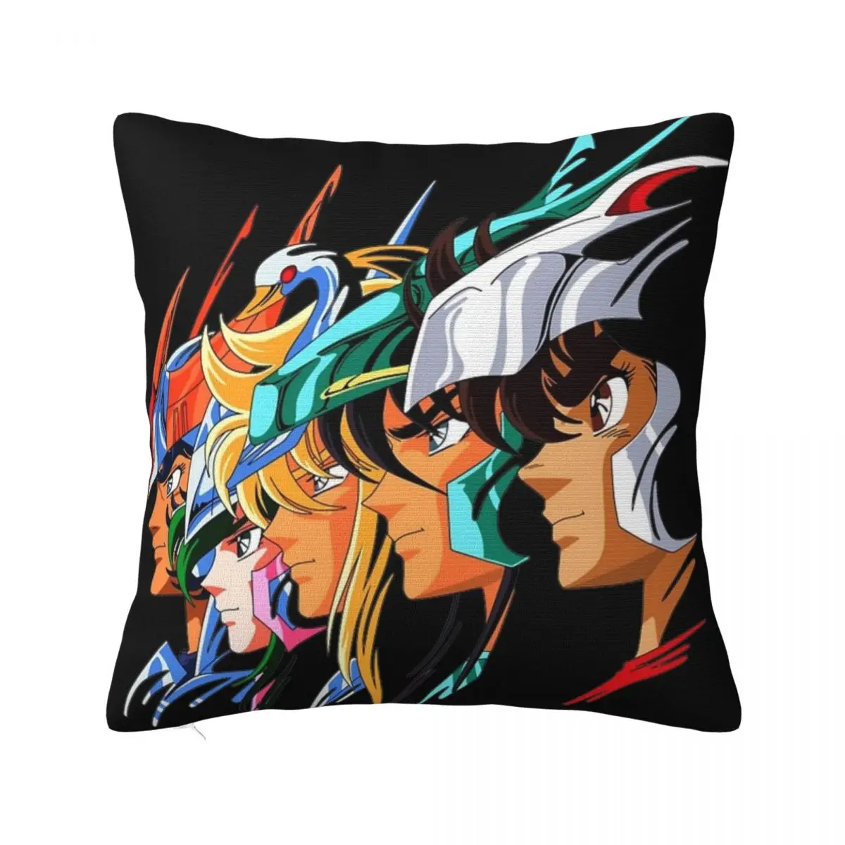 

Knights Of The Zodiac Pillowcase Printed Polyester Cushion Cover Decorative Saints Seiya Throw Pillow Case Cover Home Zipper